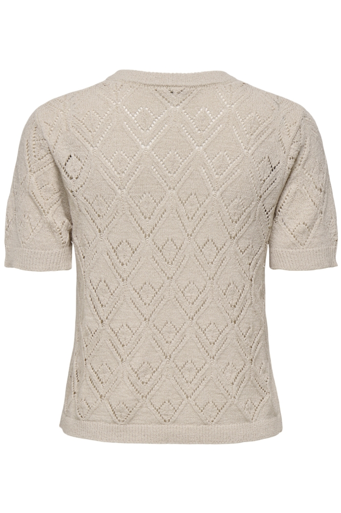 ONLSUNNY S/S STRUCTURE PULLOVER KNT 15350928 PUMICE STONE
